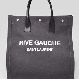 Yves Saint Laurent Grey Canvas Rive Gauche North/South Tote Bag